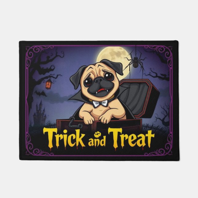 Tapete Count Pug Trick And Treat (Frente)