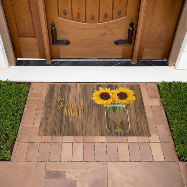 Tapete Country Sunflower Mason Jar (Ar livre)