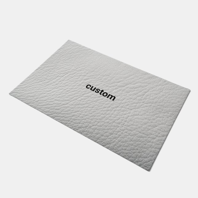 Tapete Couro branco personalizado abstrato (Inclinado)