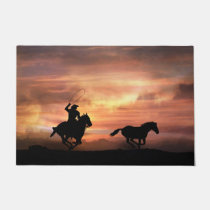 Tapete Cowboy e Cavalos do Oeste do País