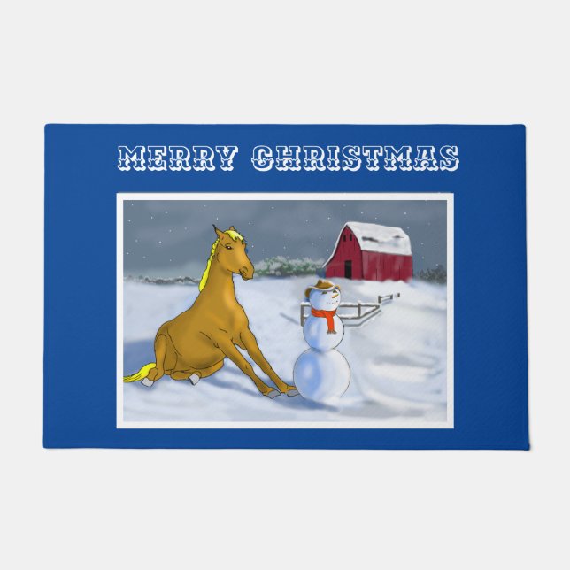 Tapete Cowboy Snowman & Horse (Frente)