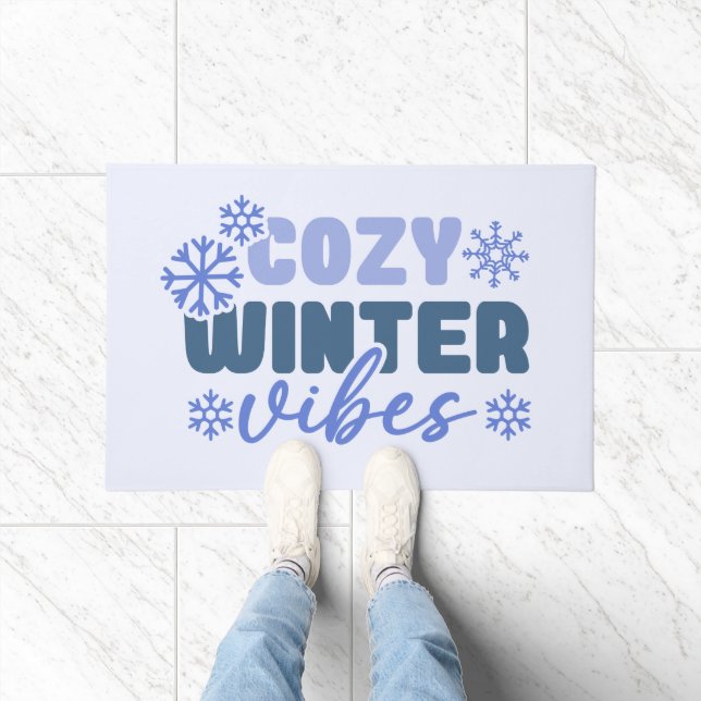Tapete Cozy Winter Vibes - Tipografia do Floco de Neve (Interior)