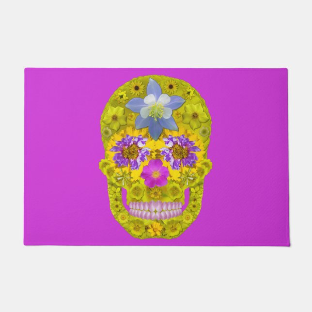 Tapete Crânio 3 da flor (Frente)