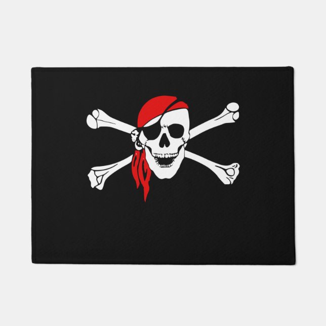Tapete Crânio do pirata e Doormat dos Crossbones (Frente)