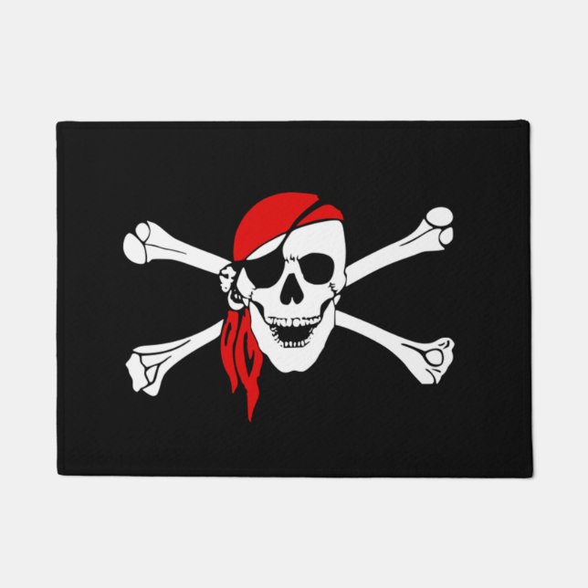 Tapete Crânio e crossbones do pirata (Frente)