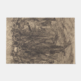 Tapete Crânio na multidão (por Albert Besnard)