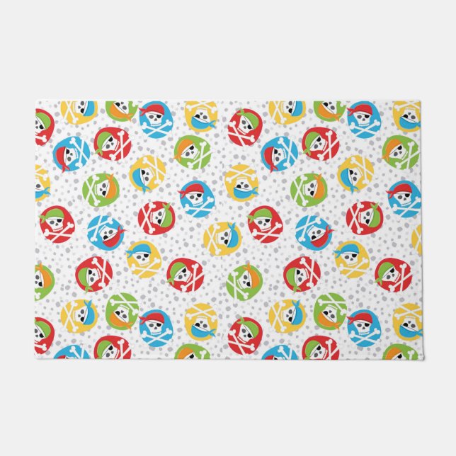 Tapete crânios piratas coloridos (Frente)