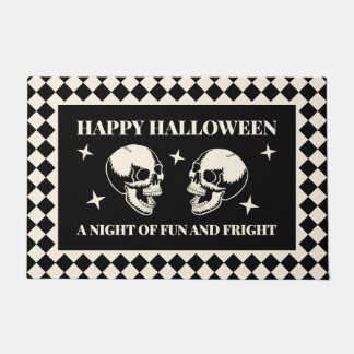 Tapete Cránios Risonhos de Halloween Diversão e Medo
