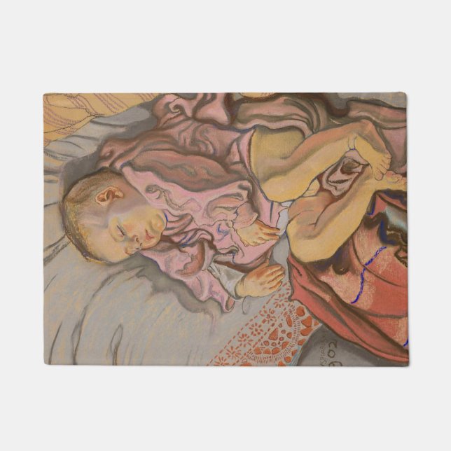 Tapete Criança jovem dormindo em um Travesseiro (Frente)