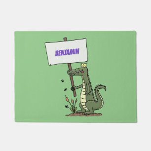 Tapete Crocodilo engraçado, alinhador com cartoon