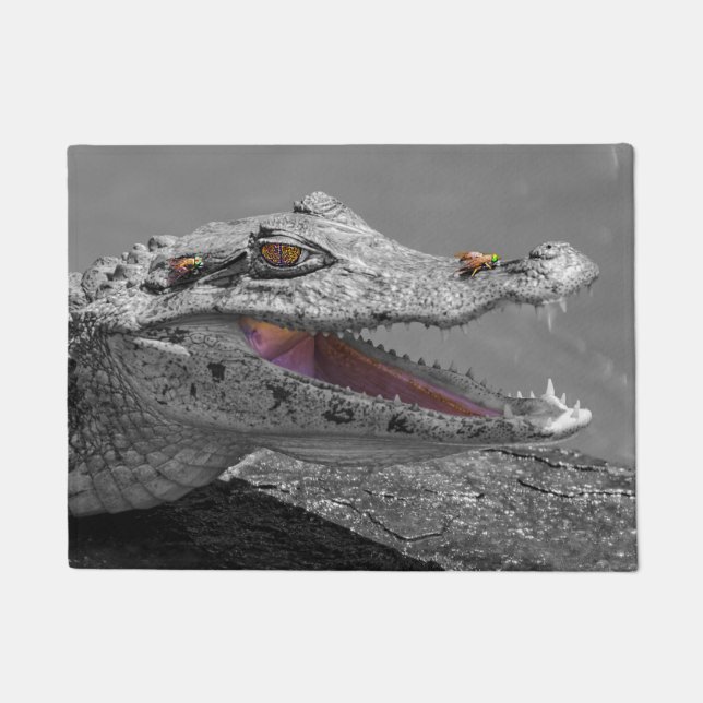 Tapete Crocodilo sorridente em Tortuguero - Costa Rica (Frente)