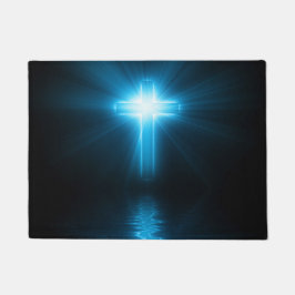 Tapete Cruz cristã na luz azul