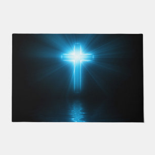 Tapete Cruz Cristã no Chapéu Azul