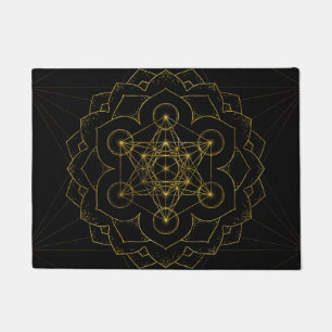 Tapete Cubo de Metatrão em Geometria Sagrada de Lotus