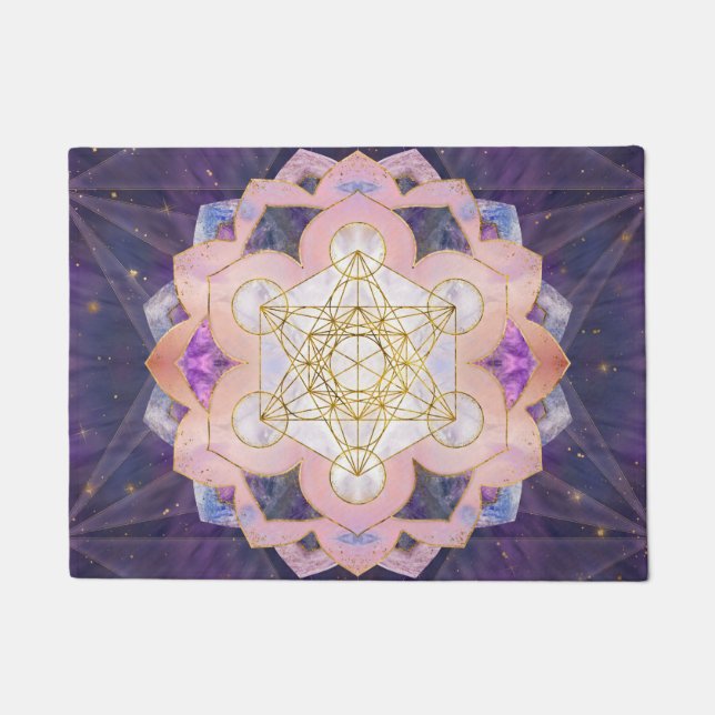 Tapete Cubo de Metatron em Gemstone Lotus (Frente)