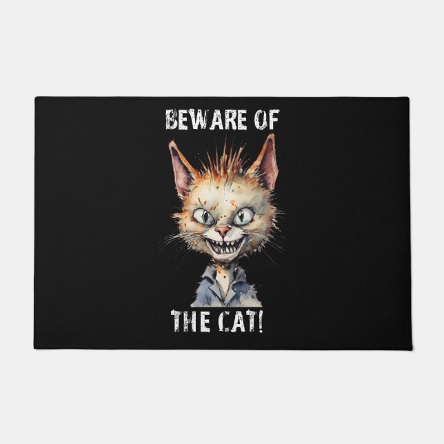 Tapete Cuidado Com A Porta Do Gato (Frente)