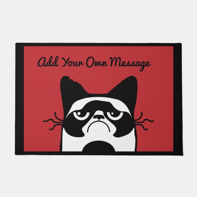 TAPETE CUIDADO COM A PORTA DO GATO (Frente)