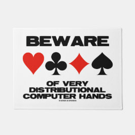 Tapete Cuidado Com Mãos De Computador Muito Distribuídas