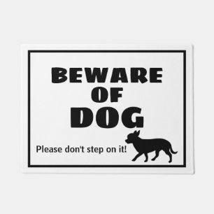 Tapete Cuidado com o cão - Não pise nele