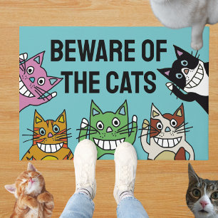Tapete Cuidado com os gatos