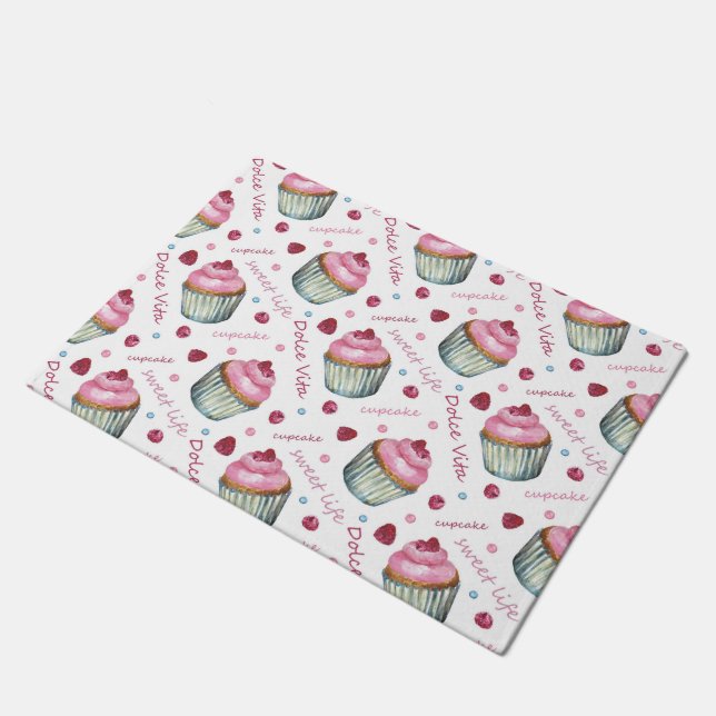 Tapete Cupcakes de aquarela (Inclinado)