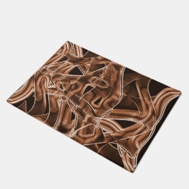 Tapete Curvas de fita, recorte castanho com alivio e sobr