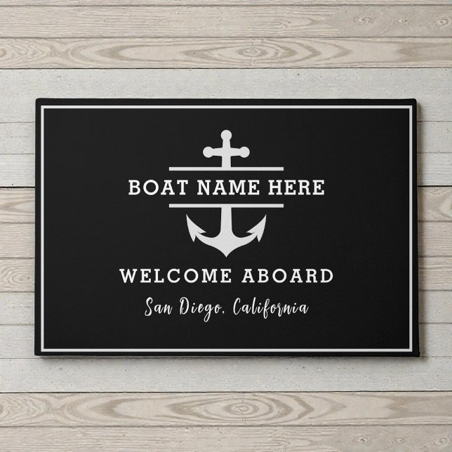 Tapete Custom Boat Name Anchor Nautical Welcome (Criador carregado)