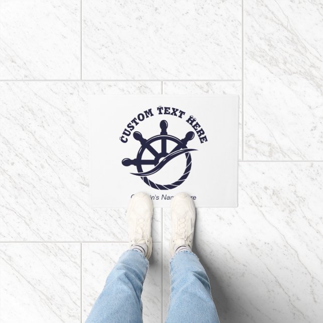 Tapete Custom Captain Boat Nautical Gift (Interior)