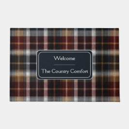 Tapete Custom Guest Door Mat Gingham Vacation Rentals