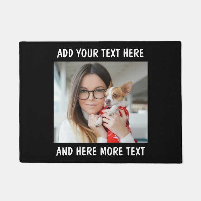 Tapete Custom Photo and Text Or Name Door Mat (Frente)