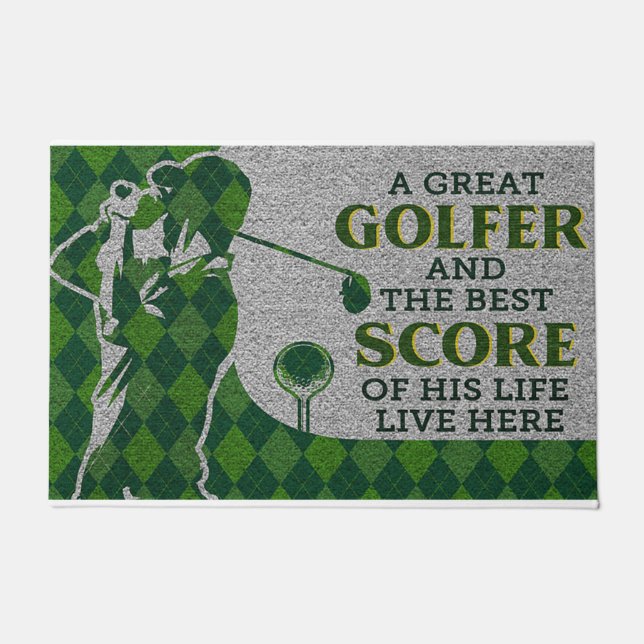 Tapete Cute A Great Golfer And His Best Score Rug (Frente)