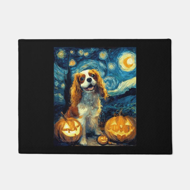 Tapete Cute Cavalier King Charles Spaniel Dog Halloween J (Frente)