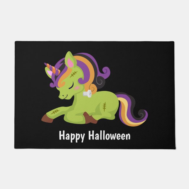 Tapete Cute Frankenstein Unicorn Halloween (Frente)