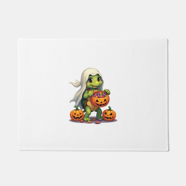 Tapete Cute Halloween Turtle Ghost with Candy (8) (Frente)
