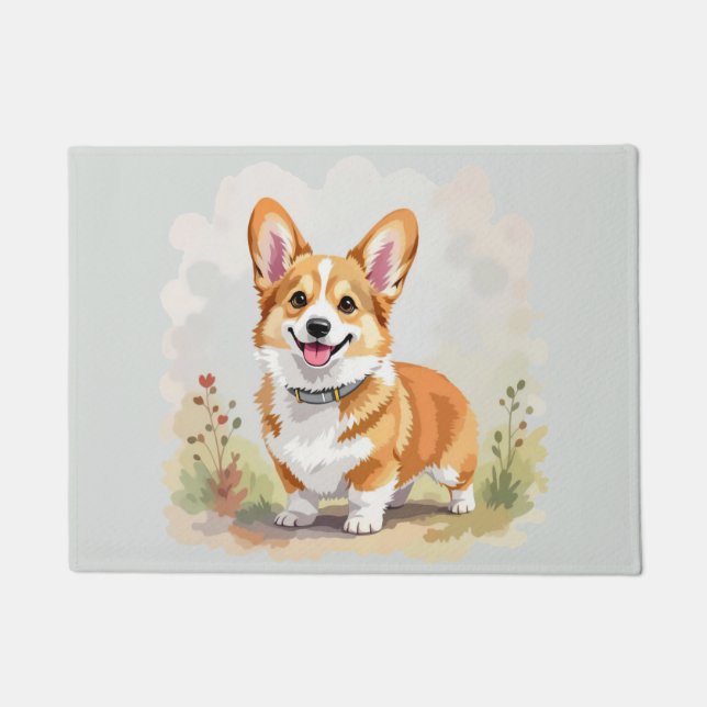 Tapete Cute Red Pembroke Welsh Corgi Dog (Frente)