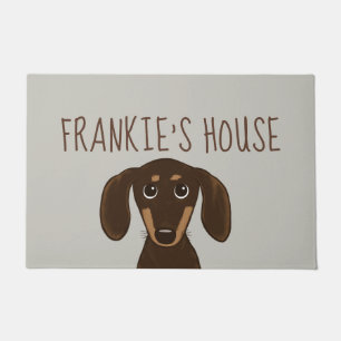 Tapete Dachshund de Chocolate Bonito Personalizado para
