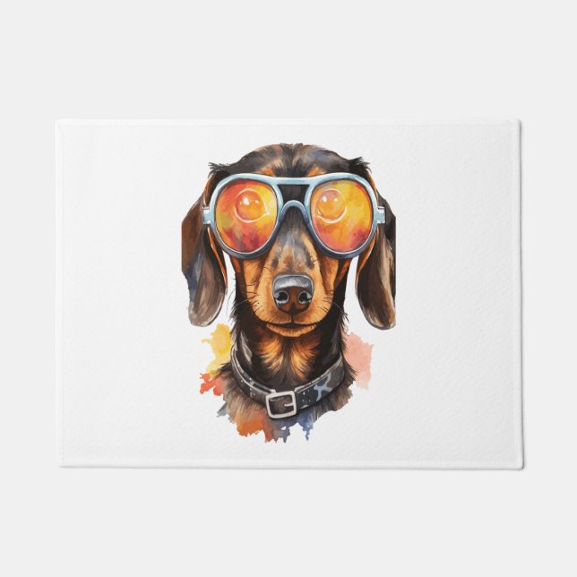 Tapete Dachshund de óculos de sol  (Frente)