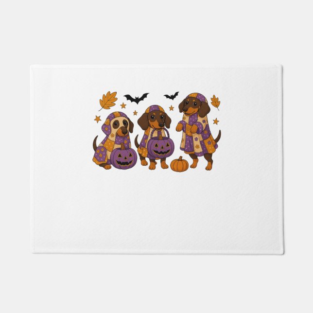 Tapete Dachshund Dog Ghost Halloween (Frente)