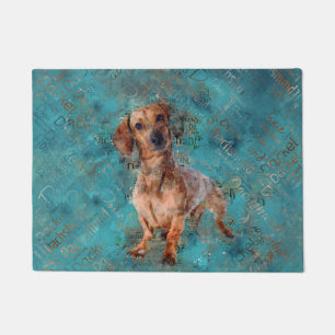 Tapete Dachshund dog Mixed Media Art