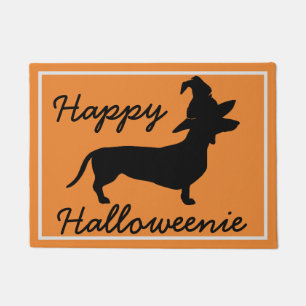 Tapete Dachshund feliz de Halloweenie o Dia das Bruxas