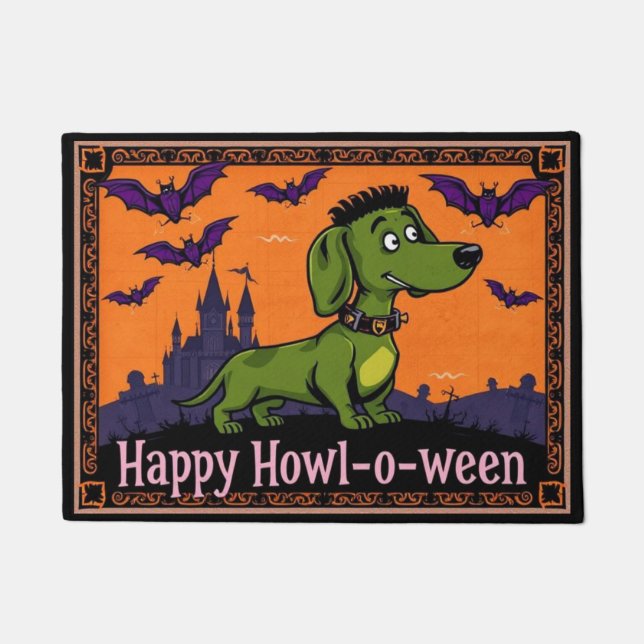 Tapete Dachshundstein Happy Howl-o-ween (Frente)
