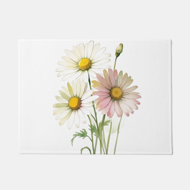 Tapete Daisy Watercolor Flower Modern Professional (Frente)