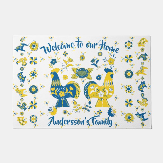 Tapete Dala Rooster sueco (Frente)