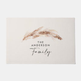 Tapete Dama da família de grama natural moderna para pamp