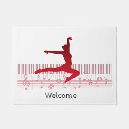 Tapete dançarina de balé em um teclado