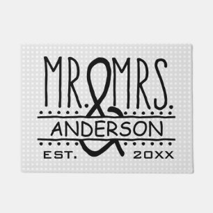 Tapete Data do sobrenome do Sr. e da Sra. Personalized