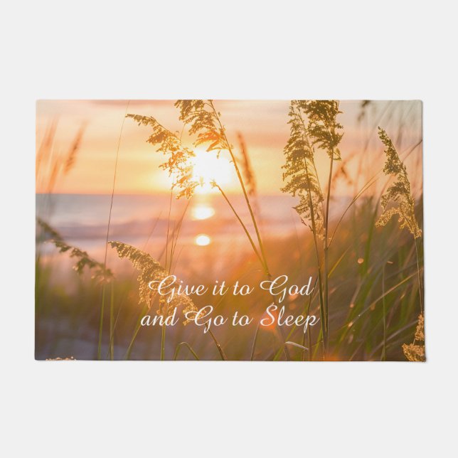 Tapete Dê a Deus Vai Dormir Boa Noite, Design (Frente)