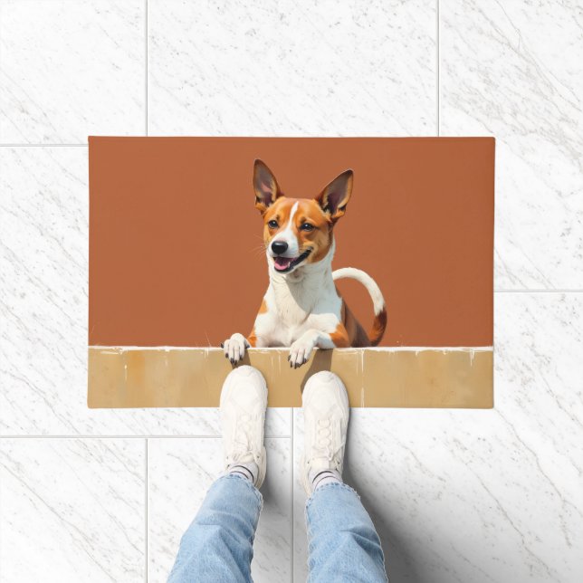 Tapete de Arte com Cachorro Basenji (Interior)