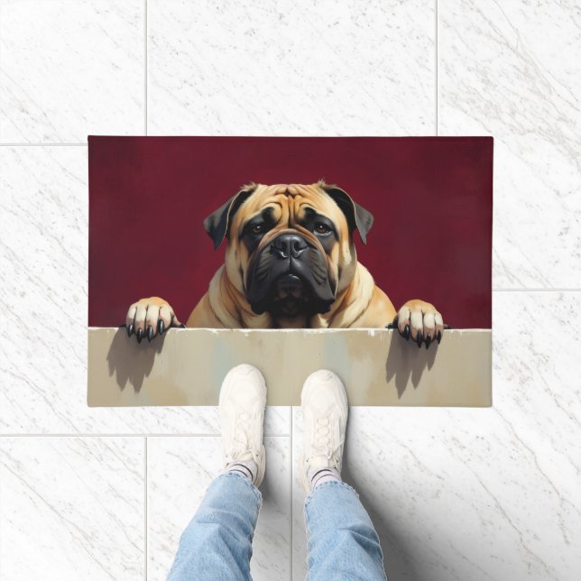 Tapete de Arte com Cachorro Bullmastiff (Interior)
