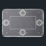 Tapete De Banheiro 25/Qualquer Bath Mat de Aniversário de Casamento<br><div class="desc">Procurando o 25 certo ou algum tapete de aniversário de casamento? Então,  talvez uma bela cinza,  uma repetição de ornamentado e um gráfico de gemstone sejam a única coisa a dar-lhes AMBOS!</div>